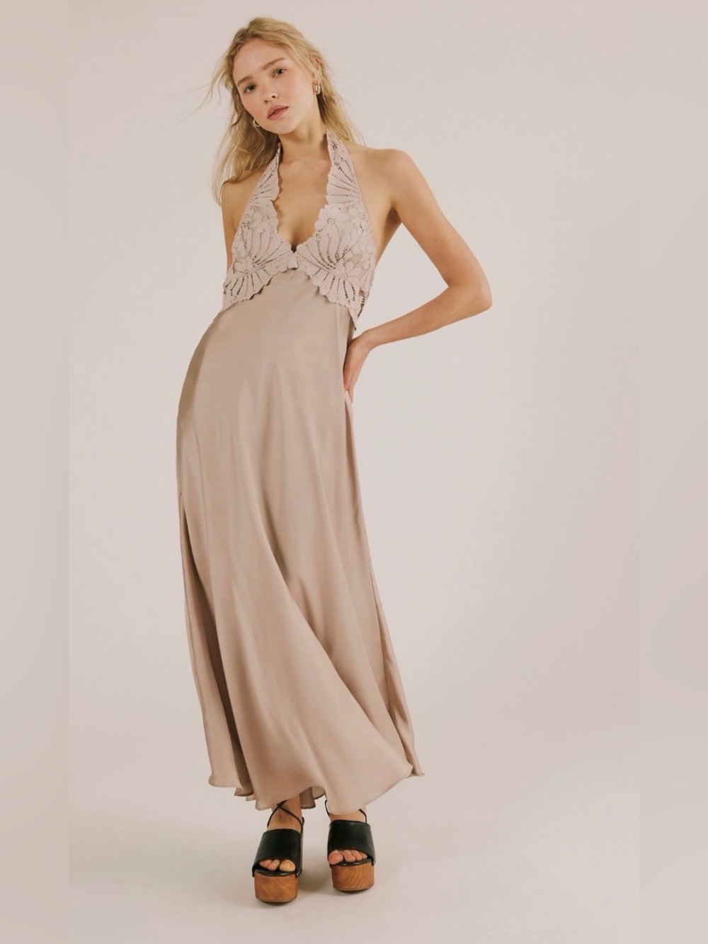 Petal Party Midi NWOT mushroom